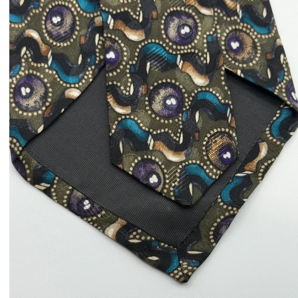 Martin Wong Necktie OS Silk Abstract Geometric Retro 90s Art Deco Maximalist Tie